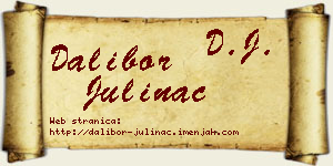 Dalibor Julinac vizit kartica